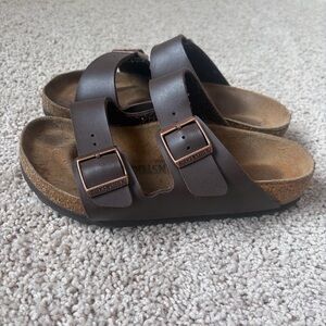 Birkenstock Sandals Dark Brown Leather Sandals
